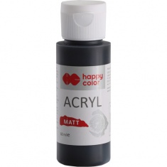 HAPPY COLOR ACRYL MAT/FARBA AKRYLOWA MATOWA 60 ML - CZARNA OTCHŁAŃ