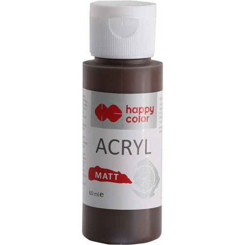 HAPPY COLOR ACRYL MAT/FARBA AKRYLOWA MATOWA 60 ML - PRAWDZIWE BROWNIE