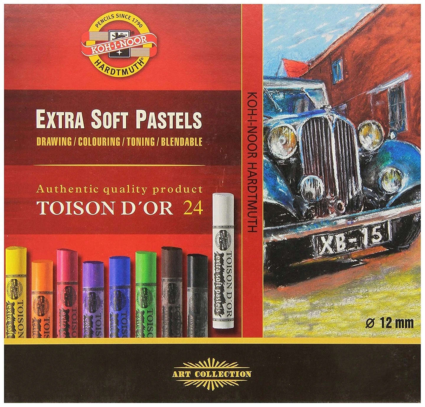 Koh-I-Noor TOISON D\'OR Pastele suche bardzo miękkie EXTRA SOFT PASTELS 24 szt