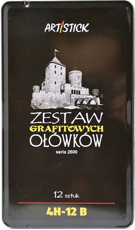 KOMPLET OŁÓWKÓW ARTISTICK 2600 4H-12B