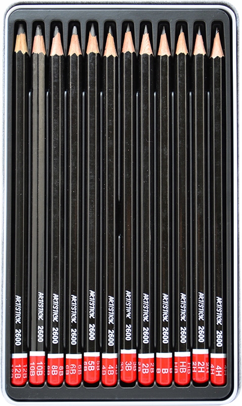 KOMPLET OŁÓWKÓW ARTISTICK 2600 4H-12B