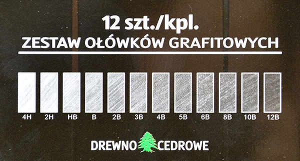 KOMPLET OŁÓWKÓW ARTISTICK 2600 4H-12B