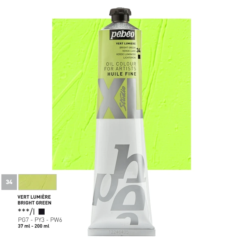 Farba Olejna Pebeo XL Fine Oil 200ml 34 Bright Green