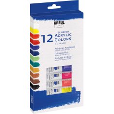 KREUL EL GRECO ZESTAW FARB AKRYLOWYCH 12x12 ml