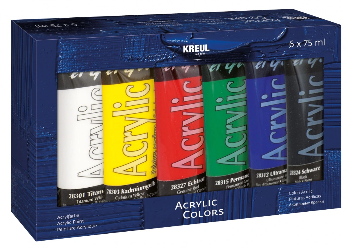 KREUL EL GRECO ZESTAW FARB AKRYLOWYCH 6x75 ml