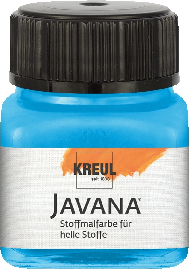 KREUL Javana Textile Color – błękit lazurowy 20 ml FARBA DO TKANIN JASNYCH