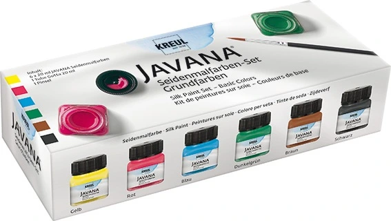KREUL JAVANA ZESTAW FARB DO JEDWABIU BASIC SET 6X20ML