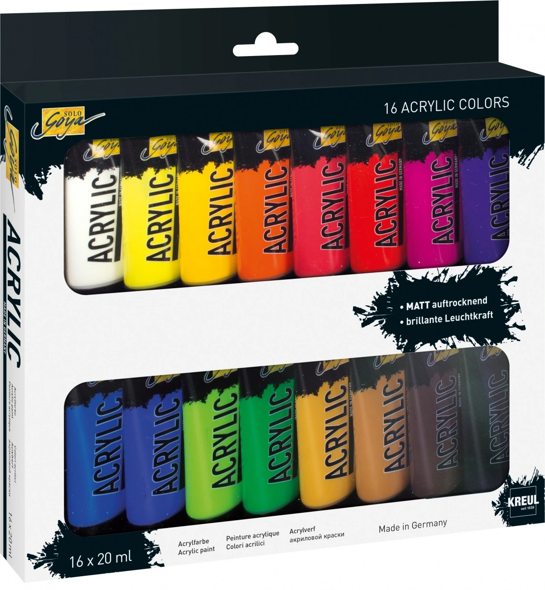 KREUL SOLO GOYA ZESTAW FARB AKRYLOWYCH 16x20 ML