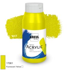 KREUL Triton Acrylic Liquid – fluorescencyjny żółty, 750 ml