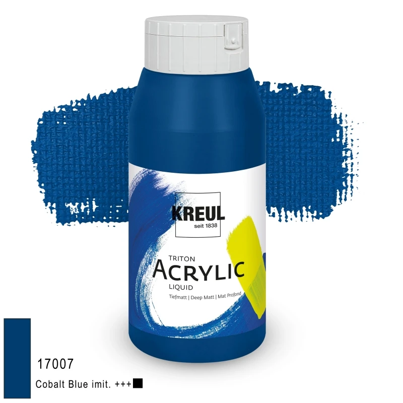 KREUL Triton Acrylic Liquid – imitacja błękitu kobaltowego, 750 ml