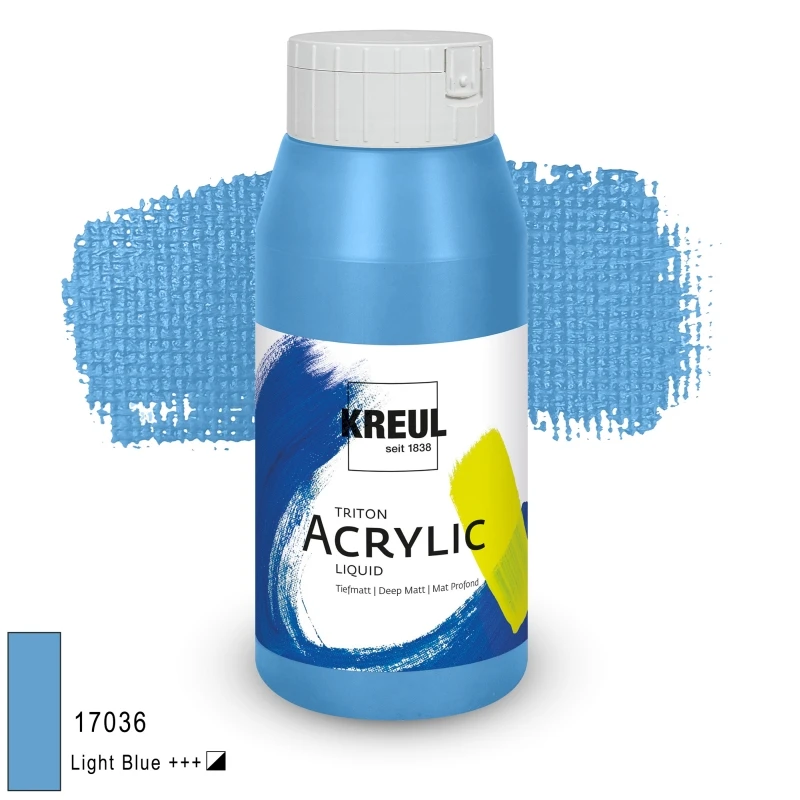 KREUL Triton Acrylic Liquid – jasnoniebieski, 750 ml