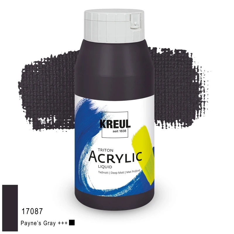 KREUL Triton Acrylic Liquid – szarość Payne\'a, 750 ml