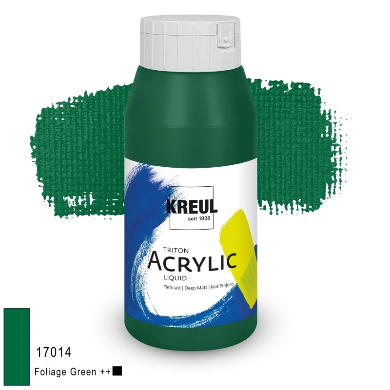 KREUL Triton Acrylic Liquid – zieleń liściasta, 750 ml