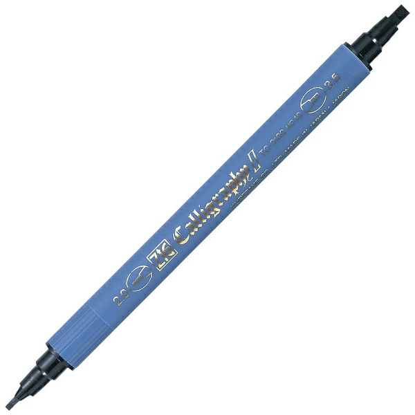 KURETAKE ZIG CALLIGRAPHY 010 Black TC-3100/010 - PISAK DO KALIGRAFII Z DWIEMA KOŃCÓWKAMI 2MM/3,5MM