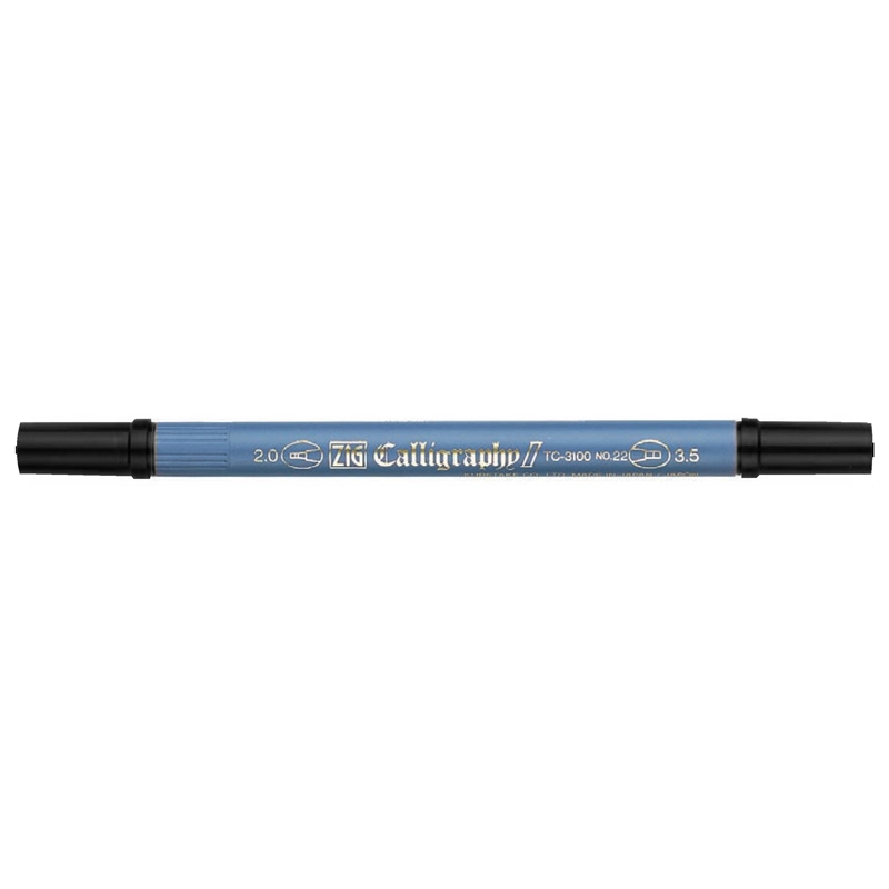 KURETAKE ZIG CALLIGRAPHY 010 Black TC-3100/010 - PISAK DO KALIGRAFII Z DWIEMA KOŃCÓWKAMI 2MM/3,5MM