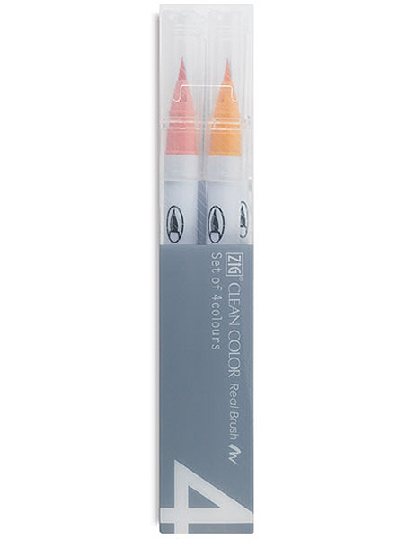 KURETAKE ZIG CLEAN COLOR REAL BRUSH 4 SET PURE