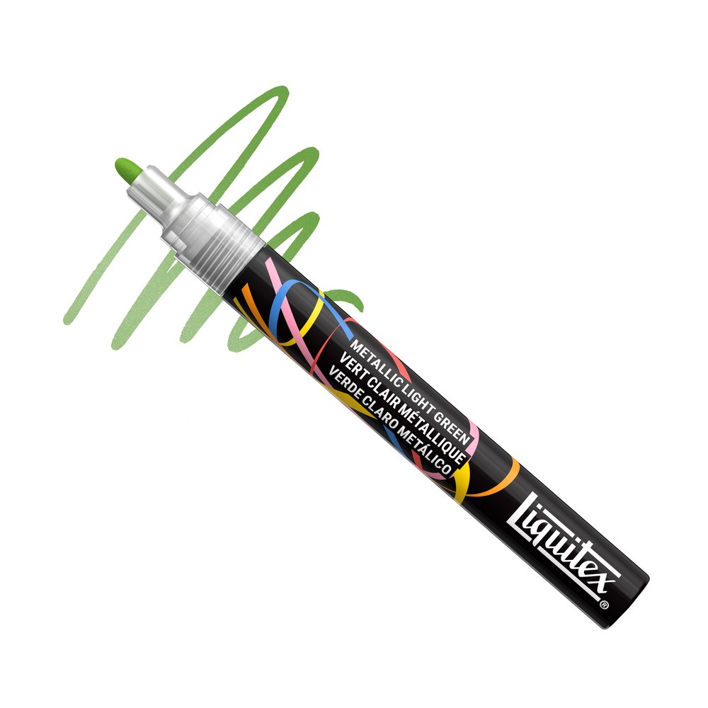 Liquitex Marker Metallic Light Green 2 mm – marker akrylowy