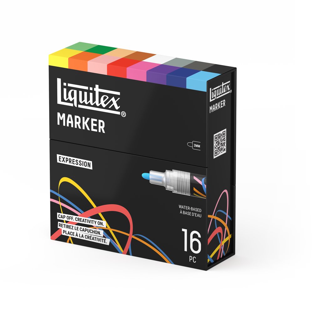 Liquitex Marker Expression – zestaw 16 markerów 2 mm