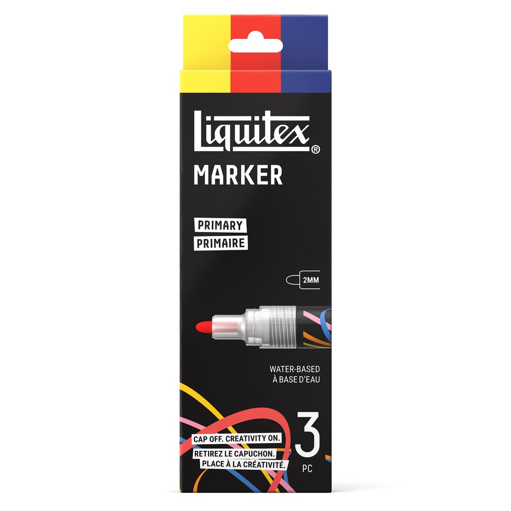Liquitex Marker Primary – zestaw 3 markerów 2 mm