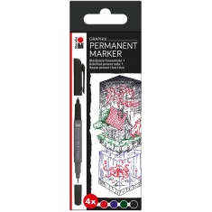 MARABU GRAPHIX PERM. MARKER SET 4 KOL ONCE UPON A TIME