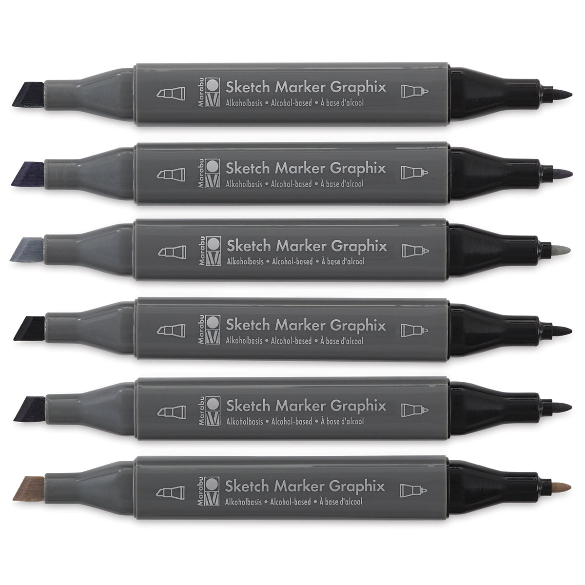 MARABU GRAPHIX SKETCH MARKER SET 6 KOL.ALPHA ROBOT