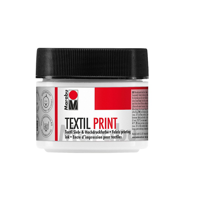 MARABU TEXTIL PRINT 100 ML 970 TITANIUM WHITE - farba do druku na tkaninie