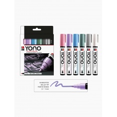 MARABU YONO MARKER SET ZESTAW MARKERÓW AKRYLOWYCH 6 KOLORÓW 1,5-3MM PASTEL