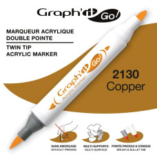 MARKER AKRYLOWY GRAPH\'IT GO Z DWIEMA KOŃCÓWKAMI NR 2130 COPPER
