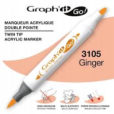 MARKER AKRYLOWY GRAPH\'IT GO Z DWIEMA KOŃCÓWKAMI NR 3105 GINGER