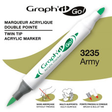 MARKER AKRYLOWY GRAPH\'IT GO Z DWIEMA KOŃCÓWKAMI NR 3235 ARMY