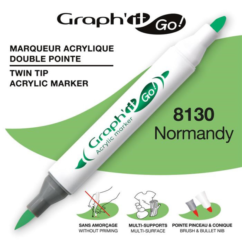 MARKER AKRYLOWY GRAPH\'IT GO Z DWIEMA KOŃCÓWKAMI NR 8130 NORMANDY
