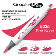 MARKER AKRYLOWY GRAPH'IT GO Z DWIEMA KOŃCÓWKAMI NR 5235 RED NOSE
