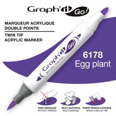 MARKER AKRYLOWY GRAPH'IT GO Z DWIEMA KOŃCÓWKAMI NR 6178 EGG PLANT