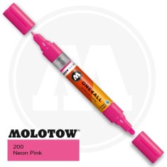 MARKER MOLOTOW ONE4ALL TWIN 1,5/4MM NEON PINK 200