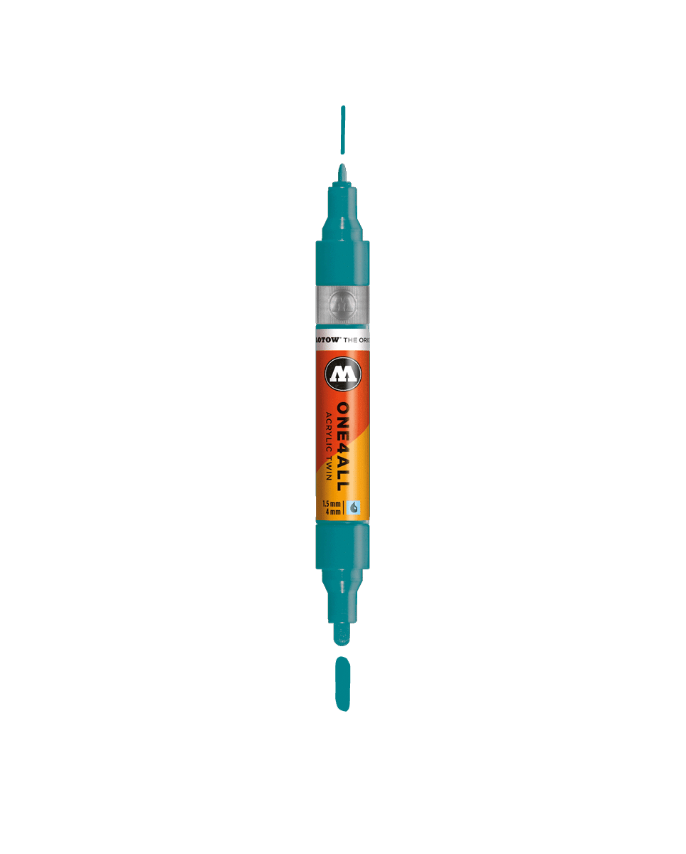 MARKER MOLOTOW ONE4ALL TWIN 1,5/4MM AQUA 255