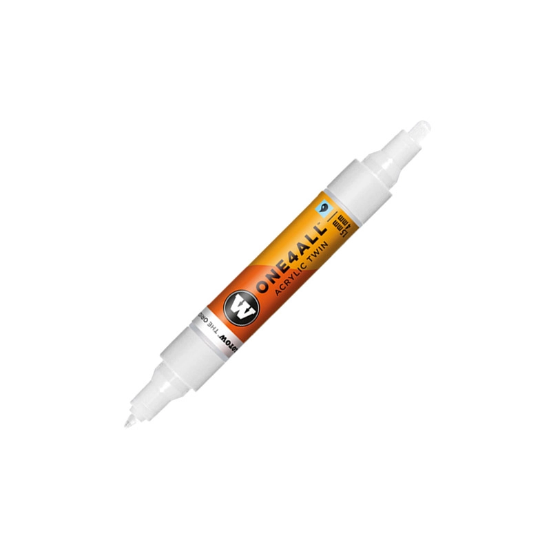 MARKER MOLOTOW ONE4ALL TWIN 1,5/4MM SIGNAL WHITE 160