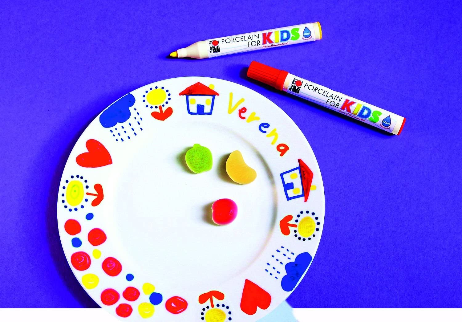 Markery Marabu Porcelain & Glass for Kids kpl. 5 sztuk