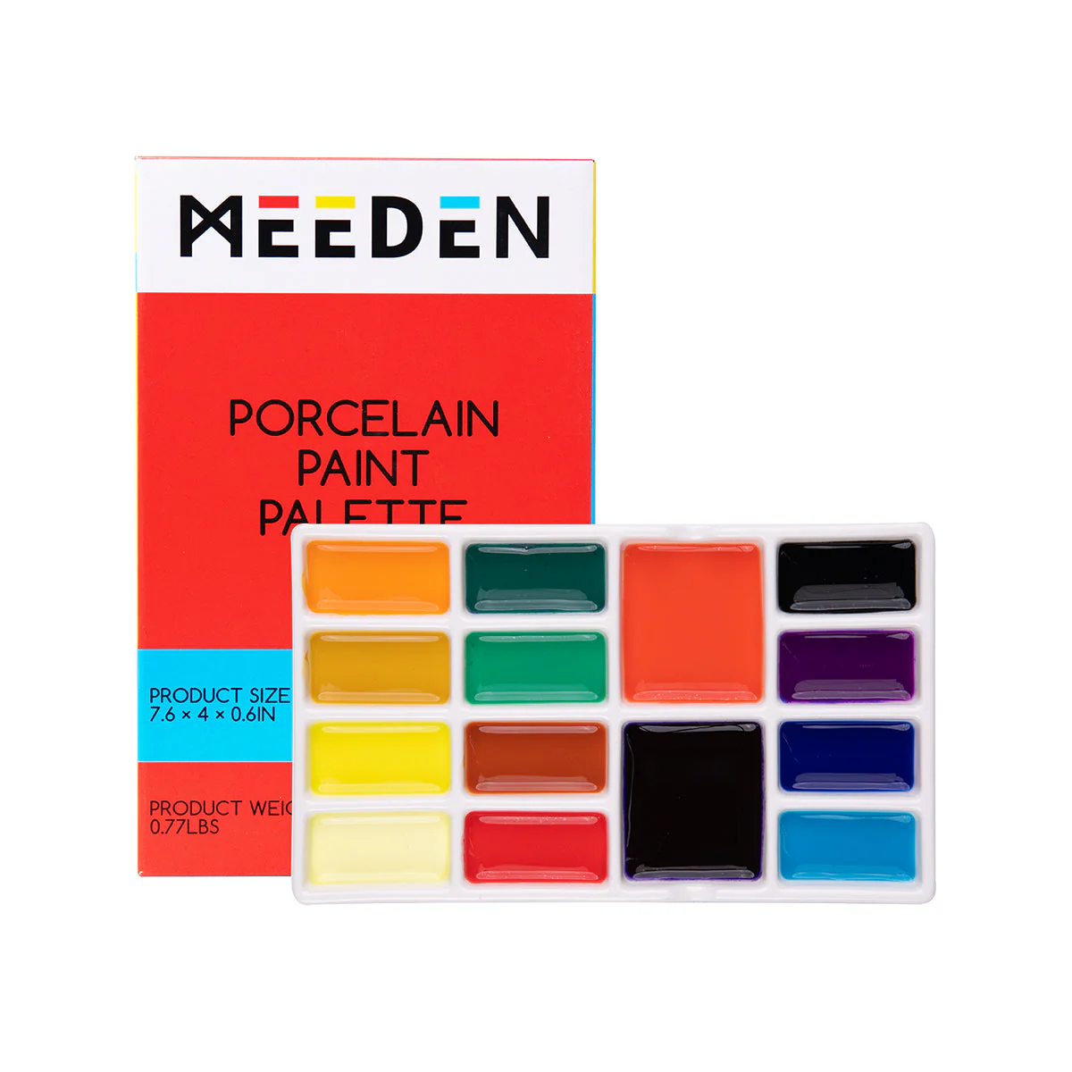 MEEDEN PROSTOKĄTNA PALETA PORCELANOWA 14 KOMÓR