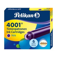 NABOJE ATRAMENTOWE FIOLETOWE PELIKAN - OPAKOWANIE 6 SZT.