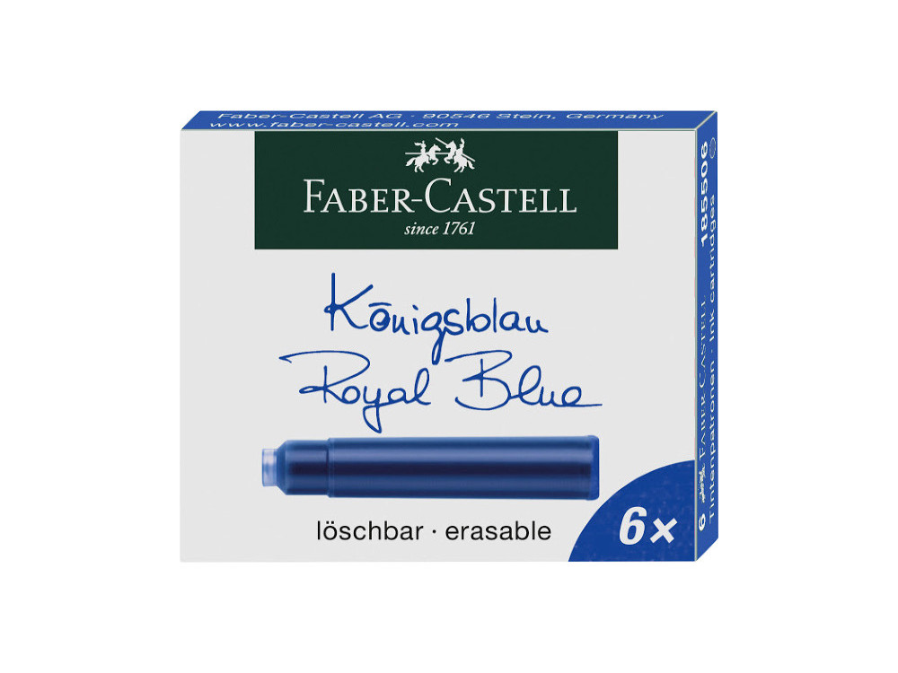 NABOJE ATRAMENTOWE NIEBIESKIE FABER CASTELL