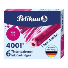NABOJE ATRAMENTOWE RÓŻOWE PELIKAN - OPAKOWANIE 6 SZT.