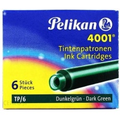 NABOJE ATRAMENTOWE ZIELONE PELIKAN - OPAKOWANIE 6 SZT.