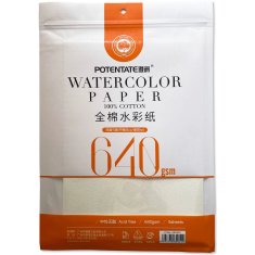 Papier akwarelowy CP 640g cotton 5 ark 260x190mm