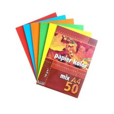 Papier Xero A4/50 ark mix kolorów