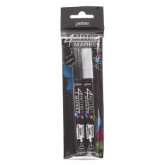 PEBEO 4ART MARKER SET DUO 4 4MM BLACK/WHITE - markery z farbą