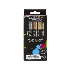 PEBEO 4ARTIST MARKER SET 5X4MM METAL - markery z farbą
