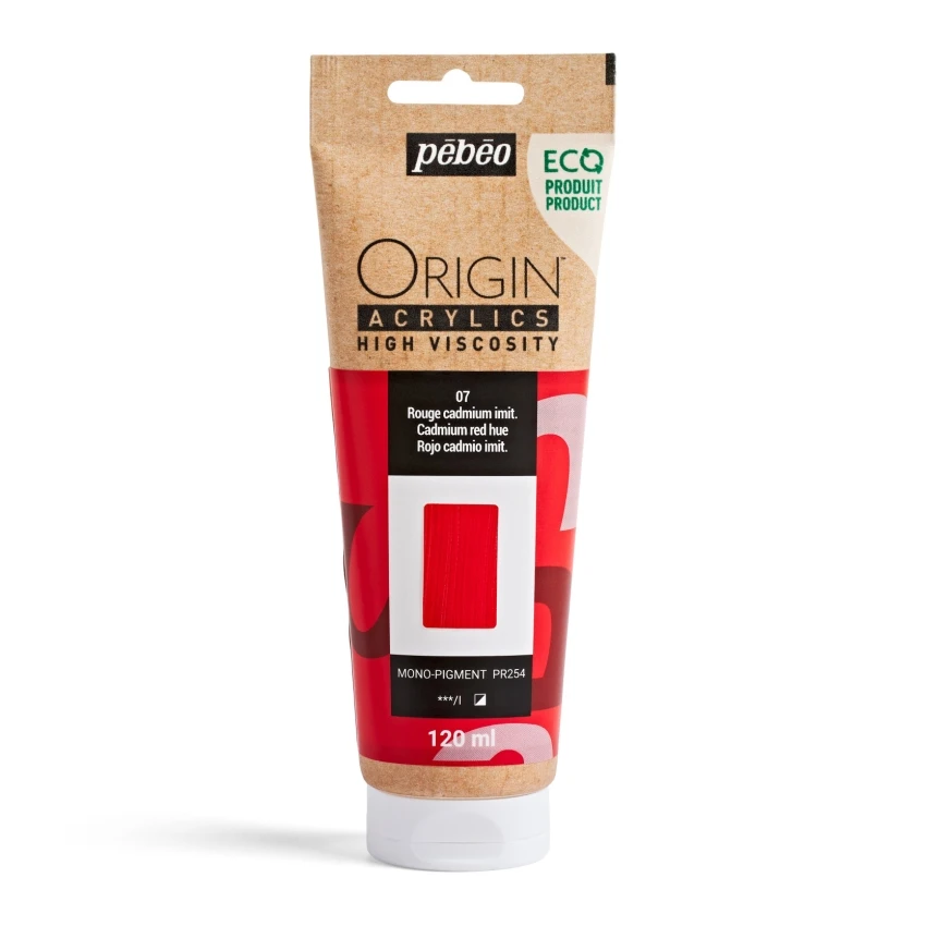 PEBEO ORIGIN ACRYLIC 120ML CADMIUM RED HUE 07 Farba akrylowa