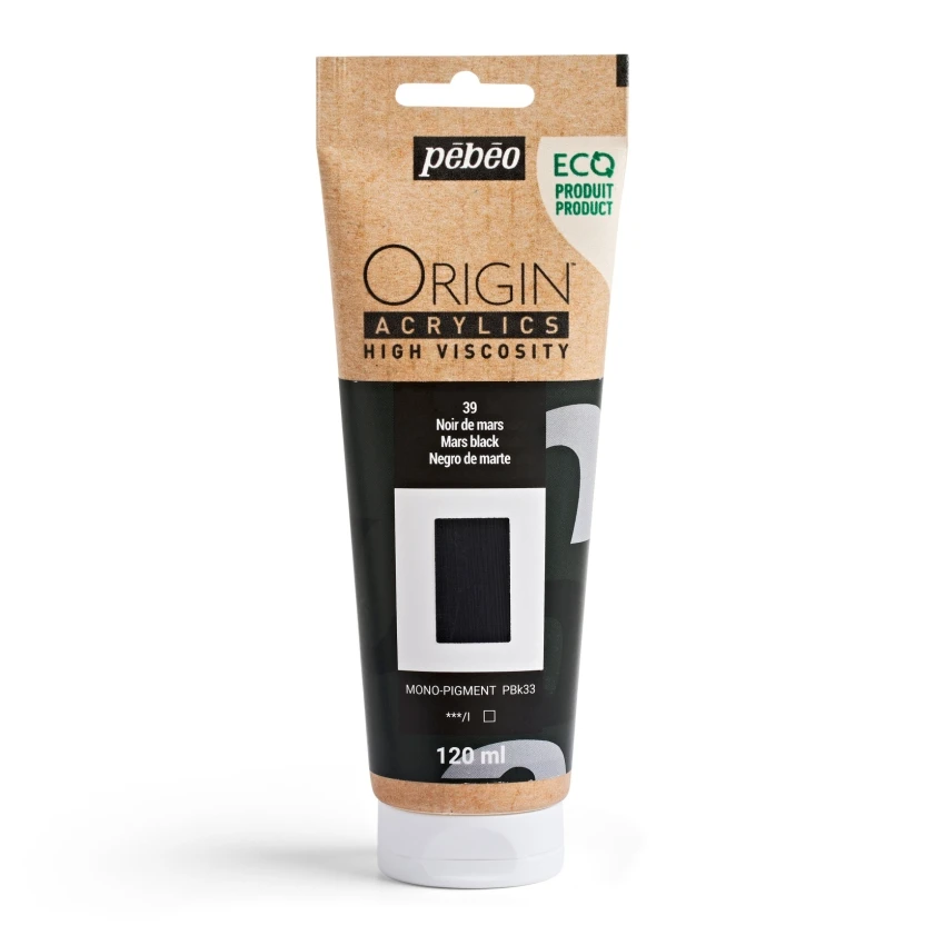 PEBEO ORIGIN ACRYLIC 120ML MARS BLACK 39 Farba akrylowa