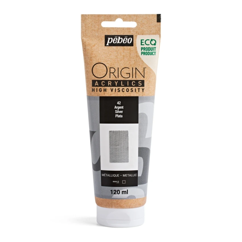 PEBEO ORIGIN ACRYLIC 120ML SILVER 42 Farba akrylowa