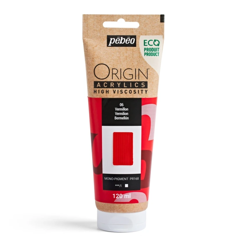 PEBEO ORIGIN ACRYLIC 120ML VERMILION 06 Farba akrylowa